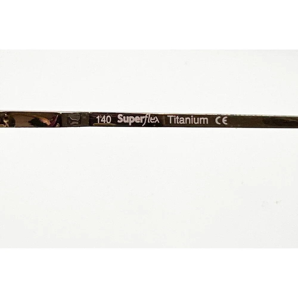 Superflex Eyeglasses Frames Purple Gold Titanium Cat Eye SF-1130T 54-16-140